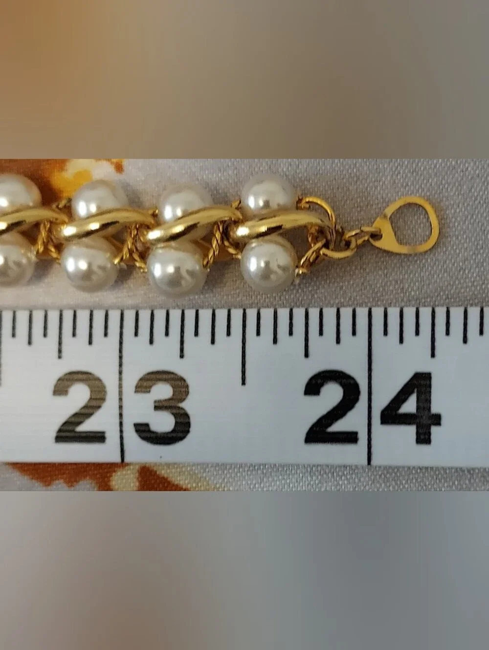 Vintage Interwoven Gold Chain & Faux Pearl Statement Necklace